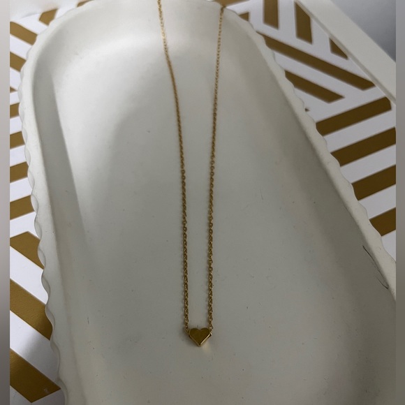 Heart charm 14k plated necklace - Picture 2 of 2